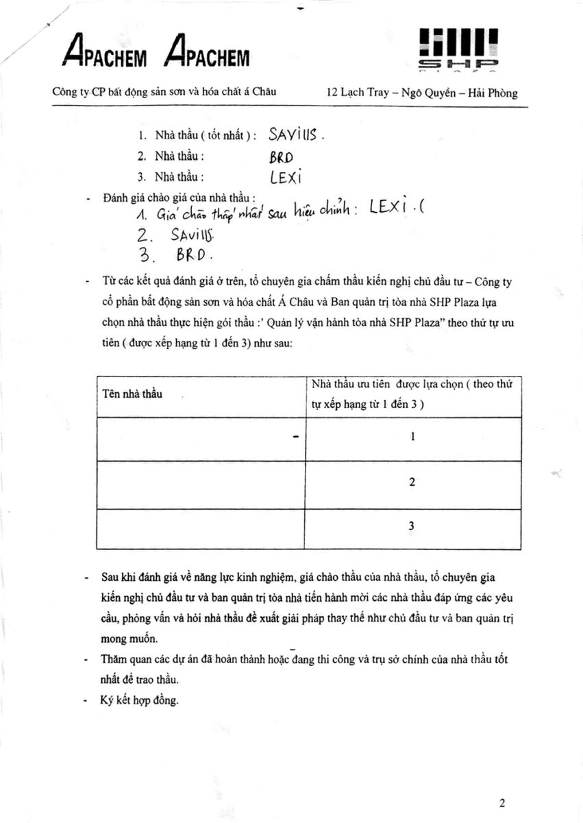 báo cáo đấu thầu